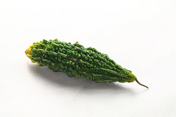 Raw green exotic tropical bitter melon