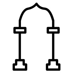 Love Marriage Wedding Line Icon