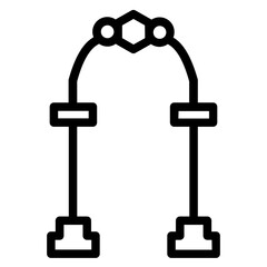Love Marriage Wedding Line Icon