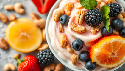 Yoghurt With Fruits And Nuts