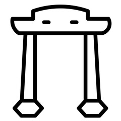 Town Chinese Festival Line Icon