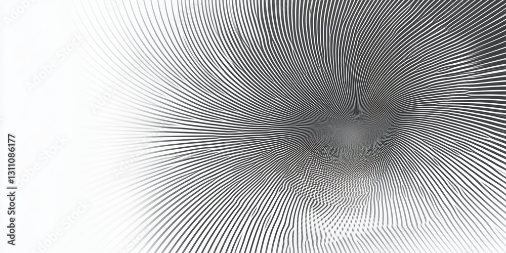 Poster abstract geometric swirl: dynamic swirl of lines create a captivating, three-dimensional illusion, o