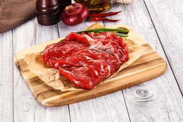 Raw beef meat for cooking