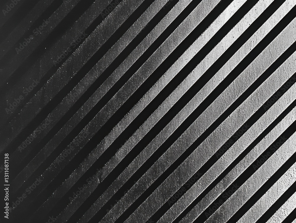 Poster geometric abstraction: a striking grayscale image showcasing a pattern of parallel lines that create