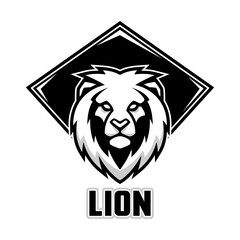 animal head logo emblem vector design monochrome