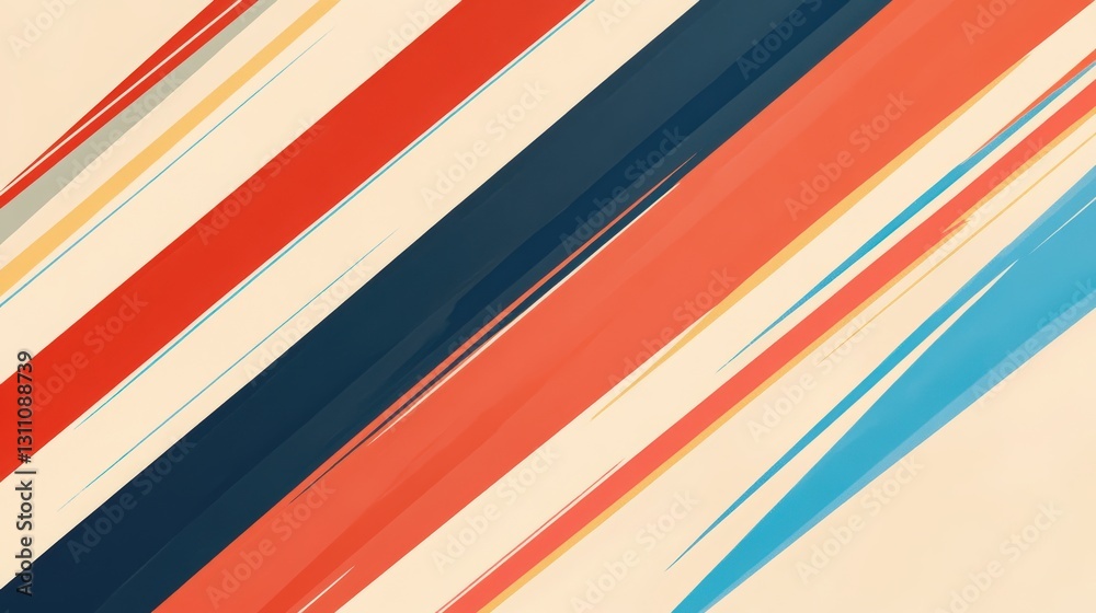 Poster colorful lines in motion: dynamic composition of colorful lines, intersecting and overlapping to cre