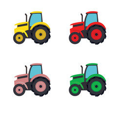 Tractor farming farm vector illustration emoji