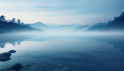 Fototapeta premium Misty Morning Gradient – A subtle transition from cool grey to the milky blue of a morning mist, evoking calm and serenity. 