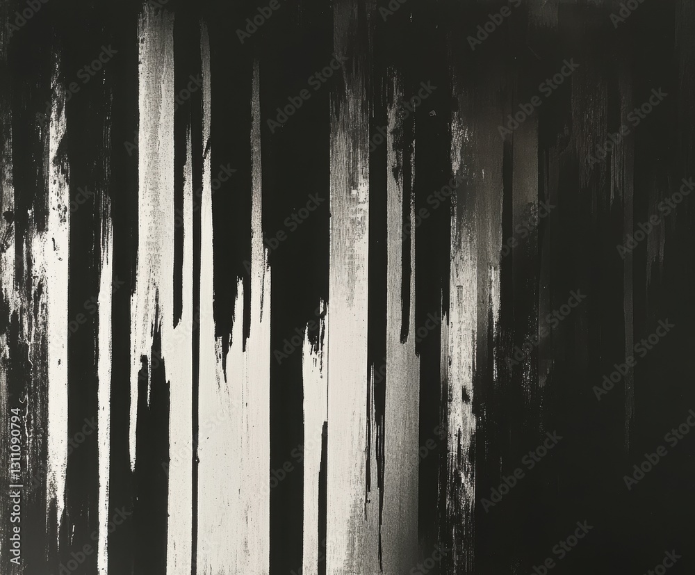 Poster abstract expression in monochrome: striking visual of an abstract painting in monochrome, with bold 