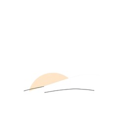 Minimalist Earth Tone Illustration with Fine Lines on White Background
