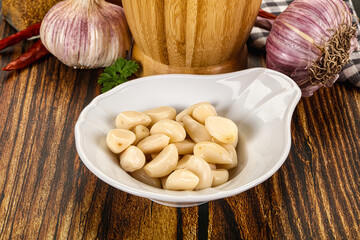 Tasty aroma marinated garlic cloves