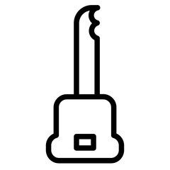 Key Door Pass Line Icon