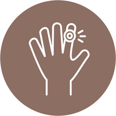 Obraz premium Finger Pain Icon