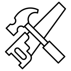 Carpenter Line Icon