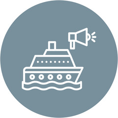 Naklejka premium Ship Horn Icon