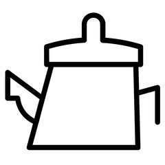 Obraz premium Kettle Teapot Drink Line Icon