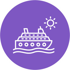 Naklejka premium Cruise Ship Icon