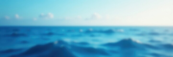 Fototapeta premium Deep sea blue to sky blue gradient, blurred effect, ethereal , simple, photo