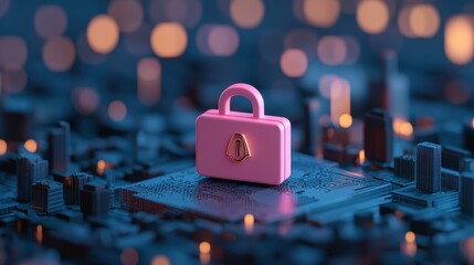 A location pin with a briefcase icon inside, placed on a map with a cityscape background, representing a business or office location in an urban environment.