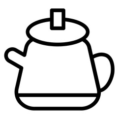 Teapot Kettle Kitchen Line Icon