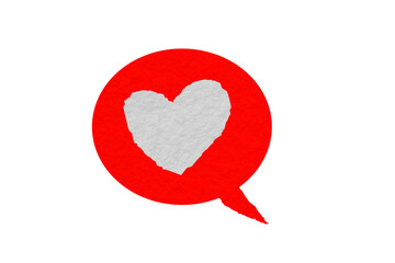 Paper speech bubble set on transparent background.