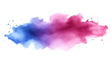 Obraz premium Abstract watercolor landscape of soft blues and pinks, blending into a misty, dreamlike mountain range. Perfect for backgrounds, artistic designs, or creative projects conveying tranquility and beauty