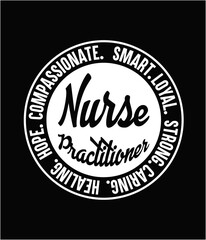 Nurse practitioner printable cut file.