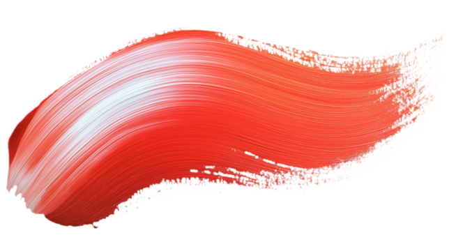 A smooth and flowing brushstroke of red and white paint, creating an elegant, dynamic motion that embodies grace and artistic fluidity. This image reflects creativity, modern design, and the energy of