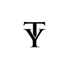 Logo Letter TY Minimalist Vector Illustration
