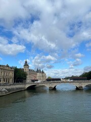 Fototapeta premium Scenic Seine River and Conciergerie in Paris.