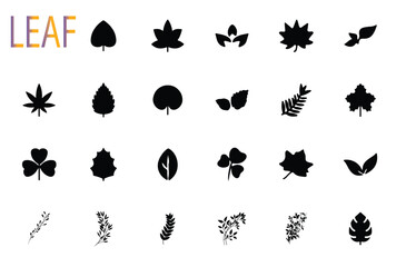 leaf icon set