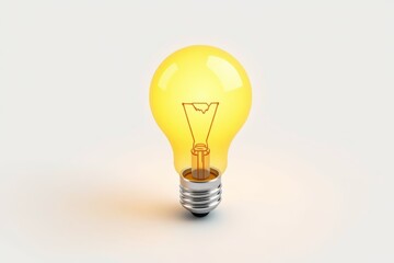 there is a light bulb that is glowing on a white background