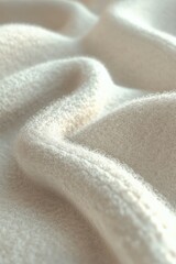 Textured white boucle fabric showcasing soft and cozy qualities perfect for fashion and interior design projects