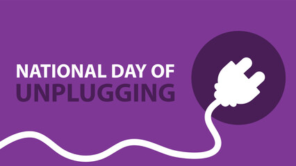 National Day of Unplugging web banner design illustration 