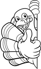 Turkey Thanksgiving Cartoon Bird Christmas Mascot