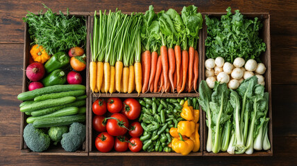 fresh vegetable on wooden board