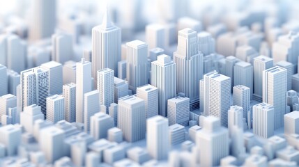 White city model, urban landscape, architectural design, background