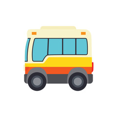 Yellow bus vector transport travel illustration emoji