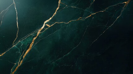 Dark green marble texture with gold veins. (2)