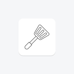 Spatula thinline icon, vector, pixel perfect, illustrator file