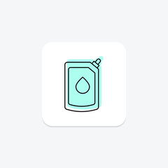 Mayonnaise color shadow thinline icon, vector, pixel perfect, illustrator file