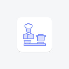 Cooking Icon duotone line icon, vector, pixel perfect, illustrator file