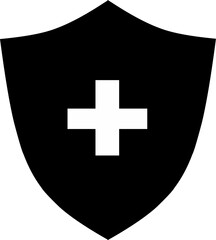 Obraz premium Health protection shield. Icon for design on white background.