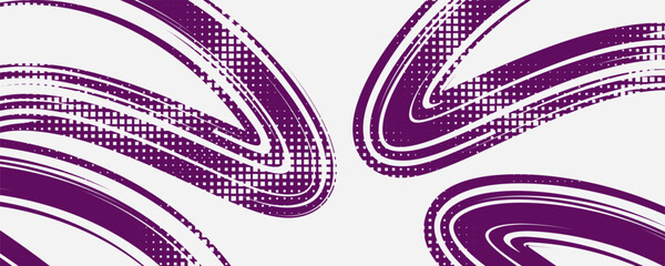Abstract Purple Brush Background with Halftone Effect. Sport Background. Brush Stroke Illustration for Banner or Poster. Scratch and Texture Elements For Design