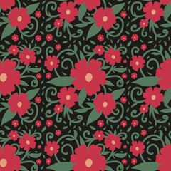 seamless pattern with flowers