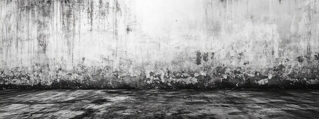 Fototapeta premium Empty Grungy Concrete Interior