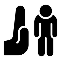 discrimination glyph icon