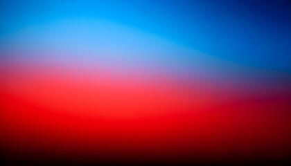 Abstract blurred vibrant gradient background fading from blue to red