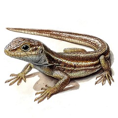 Fototapeta premium Lizard illustration, desert habitat