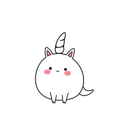 Whimsical Playful Vector Art Illustration with Bold Outlines and Pastel Colors on White Background